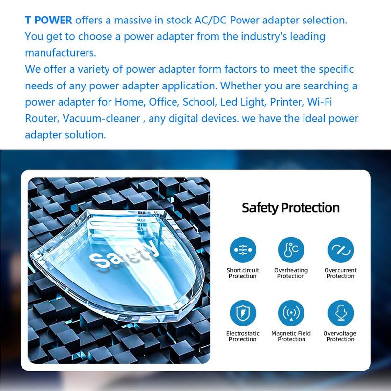 T POWER T-Power Charger for Sony Walkman D-CJ D-EJ D-CS Series Anti-Skip G-Protection Portable CD Player & NIX Digital PhotoHD Video Motion Sensing Ac Dc Adapter Power Supply - Image 5
